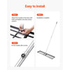 VEVOR Lawn Leveling Rake, Lawn Leveler with 83.9 in Handle, 48x10 in Ground Plate, Rust-Resistant Carbon Steel Soil Leveler, 2 Heights Adjustable, Effort Saving Lawn Leveling Tool for Yard Golf Court