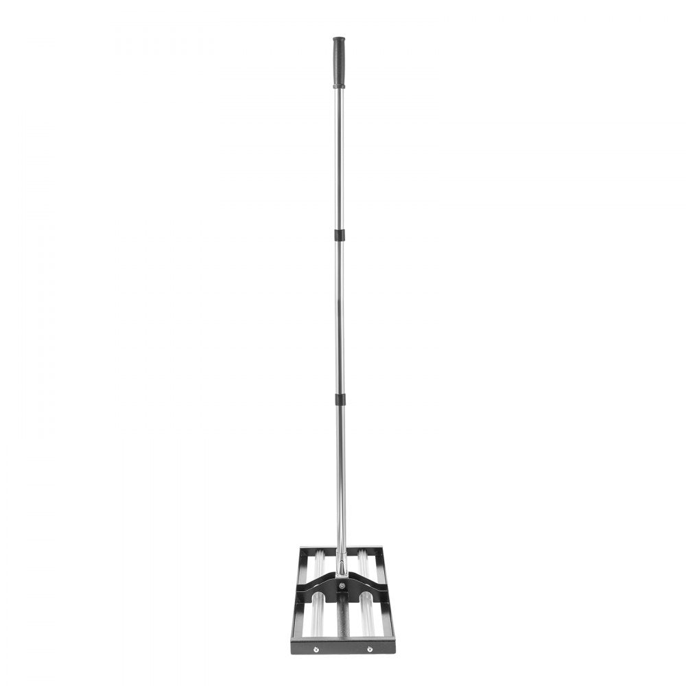 VEVOR Updated Lawn Leveling Rake with Roller, 30" x 10" Stainless Steel Lawn Leveler with 83.9" Adjustable Handle, Heavy Duty Yard Leveling Rake, Effort Saving Lawn Leveling Tool for Yard Golf Court