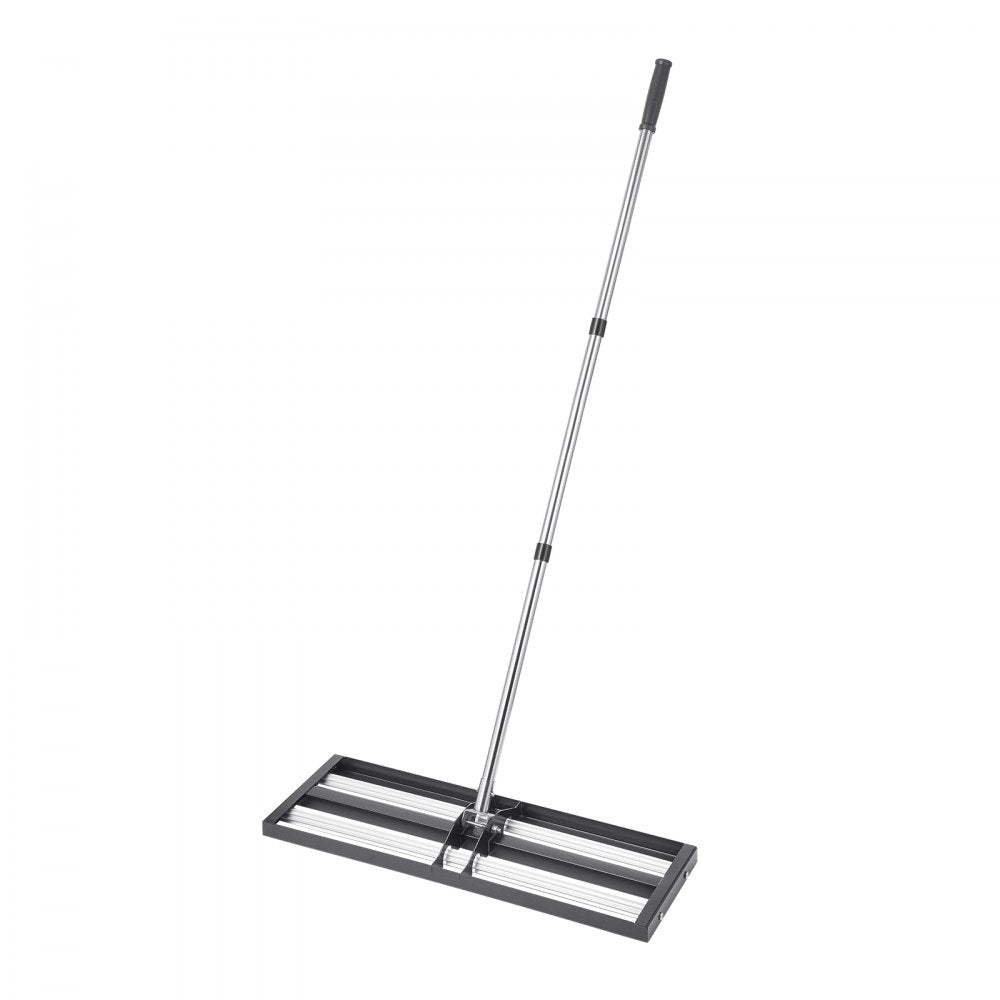 VEVOR Updated Lawn Leveling Rake with Roller, 30" x 10" Stainless Steel Lawn Leveler with 83.9" Adjustable Handle, Heavy Duty Yard Leveling Rake, Effort Saving Lawn Leveling Tool for Yard Golf Court