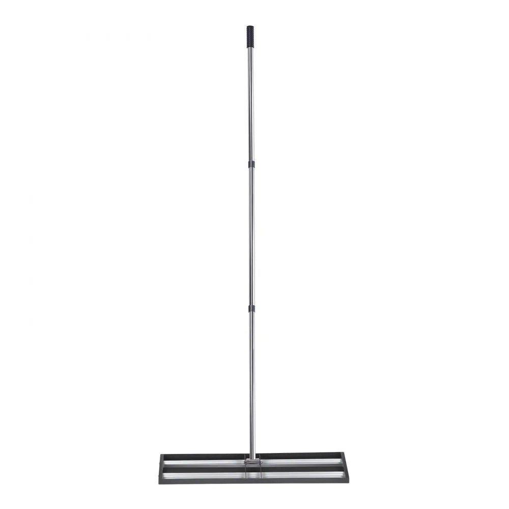 VEVOR Updated Lawn Leveling Rake with Roller, 48'' x 10" Stainless Steel Lawn Leveler with 83.9'' Adjustable Handle, Heavy Duty Yard Leveling Rake, Effort Saving Lawn Leveling Tool for Yard Golf Court