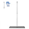 VEVOR Updated Lawn Leveling Rake with Roller, 48'' x 10" Stainless Steel Lawn Leveler with 83.9'' Adjustable Handle, Heavy Duty Yard Leveling Rake, Effort Saving Lawn Leveling Tool for Yard Golf Court