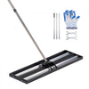 VEVOR Updated Lawn Leveling Rake with Roller, 36" x 10" Stainless Steel Lawn Leveler with 83.9" Adjustable Handle, Heavy Duty Yard Leveling Rake, Effort Saving Lawn Leveling Tool for Yard Golf Court