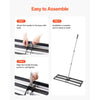 VEVOR Updated Lawn Leveling Rake with Roller, 36" x 10" Stainless Steel Lawn Leveler with 83.9" Adjustable Handle, Heavy Duty Yard Leveling Rake, Effort Saving Lawn Leveling Tool for Yard Golf Court