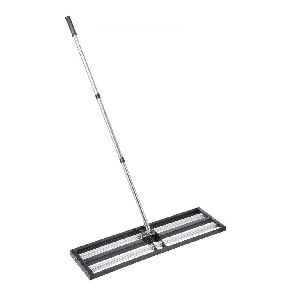 VEVOR Updated Lawn Leveling Rake with Roller, 36" x 10" Stainless Steel Lawn Leveler with 83.9" Adjustable Handle, Heavy Duty Yard Leveling Rake, Effort Saving Lawn Leveling Tool for Yard Golf Court