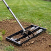 VEVOR Updated Lawn Leveling Rake with Roller, 17" x 10" Stainless Steel Lawn Leveler with 63.4" Adjustable Handle, Heavy Duty Yard Leveling Rake, Effort Saving Lawn Leveling Tool for Yard Golf Court