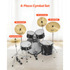 VEVOR Cymbal Pack, 4 Pieces Cymbals for Drum Set, Alloy Cymbals Drum Set Includes 14-inch Hi-Hats, 16-inch Crash, 18-inch Crash, 20-inch Ride, Drumsticks & Cymbal Bag, Alloy Cymbal Pack for Drummer