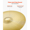 VEVOR Cymbal Pack, 4 Pieces Cymbals for Drum Set, Alloy Cymbals Drum Set Includes 14-inch Hi-Hats, 16-inch Crash, 18-inch Crash, 20-inch Ride, Drumsticks & Cymbal Bag, Alloy Cymbal Pack for Drummer