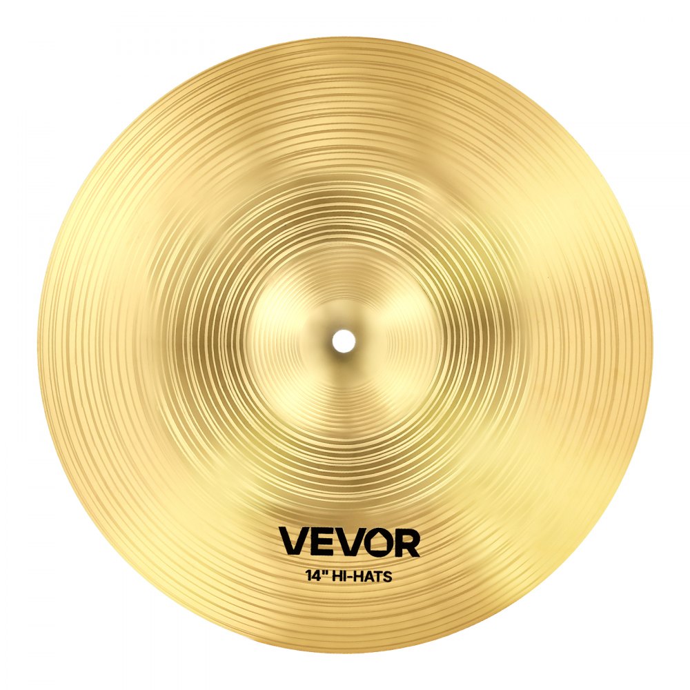 VEVOR Cymbal Pack, 4 Pieces Cymbals for Drum Set, Alloy Cymbals Drum Set Includes 14-inch Hi-Hats, 16-inch Crash, 18-inch Crash, 20-inch Ride, Drumsticks & Cymbal Bag, Alloy Cymbal Pack for Drummer