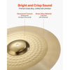 VEVOR Cymbal Pack, 4 Pieces Cymbals for Drum Set, Alloy Cymbals Drum Set Includes 14-inch Hi-Hats, 16-inch Crash, 20-inch Ride, 10-inch Splash, Drumsticks & Cymbal Bag, Alloy Cymbal Pack for Drummer