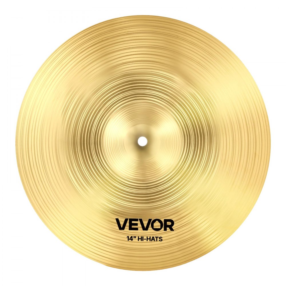 VEVOR Cymbal Pack, 6 Pieces Cymbals for Drum Set, Alloy Cymbals Drum Set Includes 14-inch Hi-Hats, 16-inch Crash, 18-inch Crash, 20-inch Ride, 10-inch Splash, 16-inch China, Drumsticks & Cymbal Bag