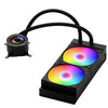 VEVOR CPU Liquid Cooler, AIO CPU Water Cooler - 120mm PWN Fans & Pump, Customizable Black PC Liquid Cooler with 2.1'' LCD Display & ARGB light, for Intel 115X/1366/2011/1700/1200, AMD AM4/AM5