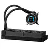VEVOR CPU Liquid Cooler, AIO CPU Water Cooler - 120mm PWN Fans, Pump, 1.8'' Display, Max. 2200RPM CPU Cooling Fan, Efficient Black PC Water Cooler for Intel 115X/1366/2011/1700/1200, AMD AM4/AM5