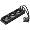 VEVOR CPU Liquid Cooler, AIO CPU Water Cooler - 3 x 120mm PWN Fans, Pump & 2.1'' LCD Display, Max 2200PRM Black CPU Cooling Fan, Compatible for Intel 115X/1366/2011/1700/1200, AMD AM4/AM5
