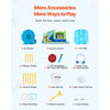 VEVOR Inflatable Bounce House, 11.3 x 12.3 x 7.0 ft Inflatable Bounce House Water Slide, Bouncer Castle with Castle Bounces, Basketball Hoop, Splash Pool & Water Ring Toss, for 3 to 4 Kids Ages 3 to 8