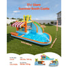 VEVOR Inflatable Bounce House, 14.9 x 12.8 x 7.8 ft Inflatable Bounce House Water Slide, Bouncer Castle with Castle Bounces, Tall Slide, Splash Pool & Pretend Market Booth, for 3 to 4 Kids Ages 3 to 8
