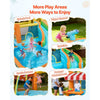 VEVOR Inflatable Bounce House, 14.9 x 12.8 x 7.8 ft Inflatable Bounce House Water Slide, Bouncer Castle with Castle Bounces, Tall Slide, Splash Pool & Pretend Market Booth, for 3 to 4 Kids Ages 3 to 8