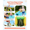 VEVOR Inflatable Bounce House, 14.9 x 12.8 x 7.8 ft Inflatable Bounce House Water Slide, Bouncer Castle with Castle Bounces, Tall Slide, Splash Pool & Pretend Market Booth, for 3 to 4 Kids Ages 3 to 8