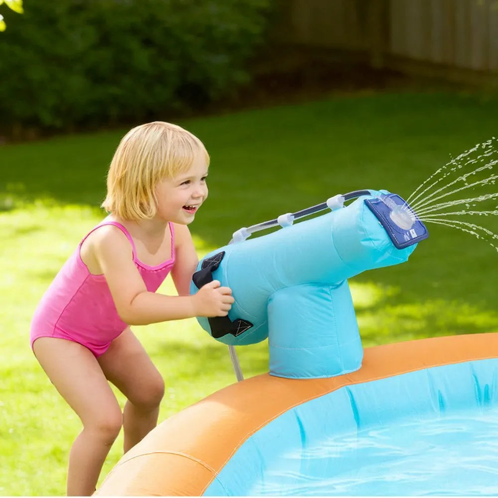 VEVOR Inflatable Bounce House, 14.9 x 12.8 x 7.8 ft Inflatable Bounce House Water Slide, Bouncer Castle with Castle Bounces, Tall Slide, Splash Pool & Pretend Market Booth, for 3 to 4 Kids Ages 3 to 8