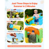 VEVOR Inflatable Bounce House, 12.5 x 13.1 x 6.5 ft Inflatable Bounce House Water Slide, Bouncer Castle with Castle Bounces, Basketball Hoop, Splash Pool & Water Ring Toss, for 3 to 4 Kids Ages 3 to 8