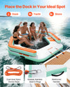 VEVOR Inflatable Floating Dock, 8.5 x 8.5 FT Inflatable Dock Platform, Non-Slip Water Air Mat with Portable Carrying Bag and Detachable Ladder, Floating Water Platform Island Raft for Pool Beach Ocean
