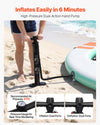 VEVOR Inflatable Floating Dock, 10x8 FT Round Inflatable Dock Platform, Non-Slip Water Air Mat with Portable Carrying Bag & Detachable Ladder, Floating Water Platform Island Raft for Pool Beach Ocean