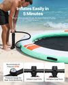 VEVOR Inflatable Floating Dock, 10FT Round Inflatable Dock Platform, Non-Slip Water Floating Mat with Portable Carrying Bag & Detachable Ladder, Platform Island Raft for Pool Beach Ocean