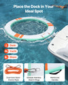 VEVOR Inflatable Floating Dock, 8 FT Round Inflatable Dock Platform, Non-Slip Water Floating Mat with Portable Carrying Bag & Detachable Ladder, Platform Island Raft for Pool Beach Ocean