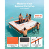 VEVOR Inflatable Floating Dock feature graphic showing size, capacity and non-slip surface