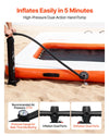 VEVOR Inflatable Floating Dock, 15 x 6.5 FT Inflatable Dock Platform, Non-Slip Water Air Mat with Portable Carrying Bag and Detachable Ladder, Floating Water Platform Island Raft for Pool Beach Ocean