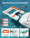 VEVOR Inflatable Floating Dock, 8 x 6 FT Inflatable Dock Platform, Non-Slip Water Air Mat with Portable Carrying Bag and Detachable Ladder, Floating Water Platform Island Raft for Pool Beach Ocean