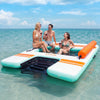 VEVOR Inflatable Floating Dock, 8 x 6 FT Inflatable Dock Platform, Non-Slip Water Air Mat with Portable Carrying Bag and Detachable Ladder, Floating Water Platform Island Raft for Pool Beach Ocean