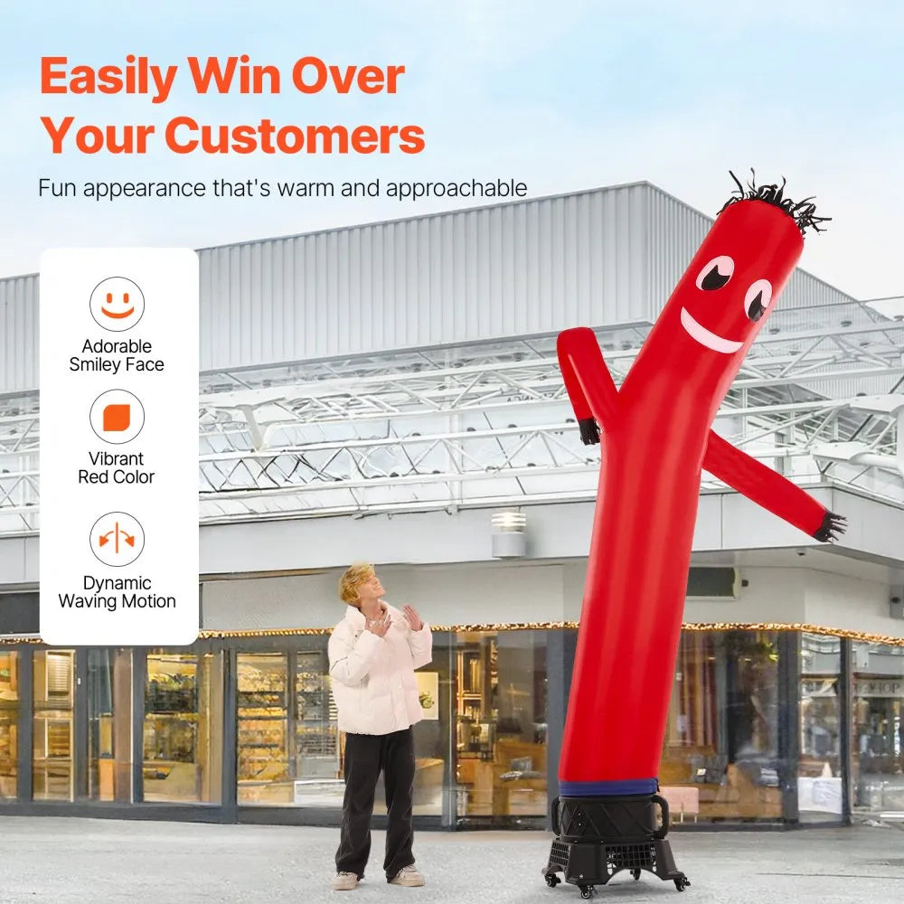 VEVOR Inflatable Tube Man Set, 20 ft Tall, Wacky Waving Inflatable Dancing Tube Guy with 1 HP Blower, PP Shell IPX3 Waterproof Blower Fan, for Outdoor Advertising Business Store Party