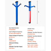 VEVOR Inflatable Tube Man with Blower, 6 ft Tall, Wacky Waving Wind Flying Inflatable Dancing Tube Guy with 1/15 HP IPX3 Waterproof Blower Fan, for Outdoor Advertising Business Store Party Decoration