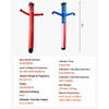 VEVOR Inflatable Tube Man with Blower, 8 ft Tall, Wacky Waving Wind Flying Inflatable Dancing Tube Guy with 1/15 HP IPX3 Waterproof Blower Fan, for Outdoor Advertising Business Store Party Decoration
