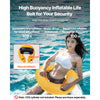 VEVOR Manual Inflatable Belt Pack for Adults, 105N Buoyancy, Over 80 Pounds and Up to 59 in Waist Adjustable, Inflatable PFD Waist for SUP Paddelboarding, Kayaking, Black (CO2 Cylinder Not Included)