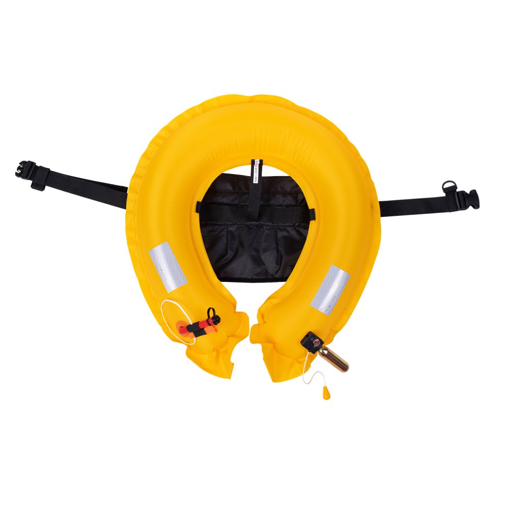 VEVOR Manual Inflatable Belt Pack for Adults, 105N Buoyancy, Over 80 Pounds and Up to 59 in Waist Adjustable, Inflatable PFD Waist for SUP Paddelboarding, Kayaking, Black (CO2 Cylinder Not Included)