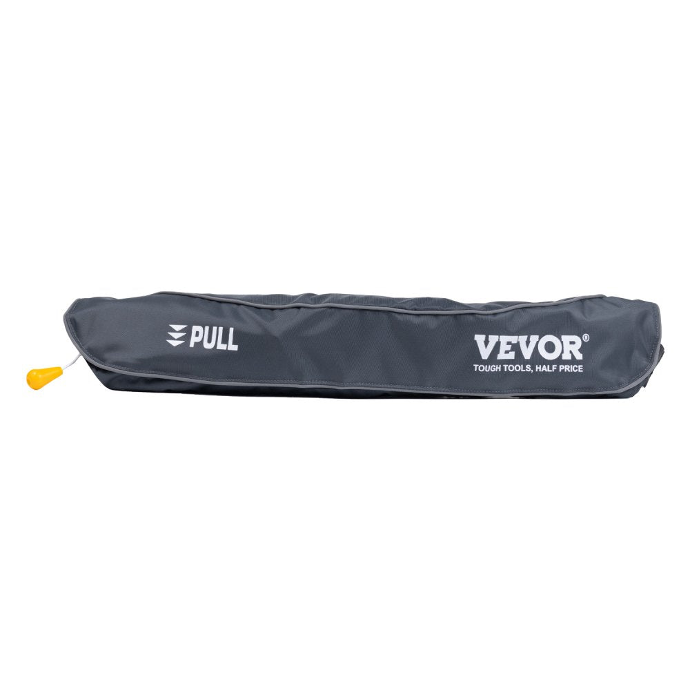 VEVOR Manual Inflatable Belt Pack for Adults, 105N Buoyancy, Over 80 Pounds and Up to 59 in Waist Adjustable, Inflatable PFD Waist for SUP Paddelboarding, Kayaking, Gray (CO2 Cylinder Not Included)