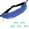 VEVOR Manual Inflatable Belt Pack for Adults, 105N Buoyancy, Over 80 Pounds and Up to 59 in Waist Adjustable, Inflatable PFD Waist for SUP Paddelboarding, Kayaking, Blue (CO2 Cylinder Not Included)