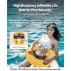 VEVOR Manual Inflatable Belt Pack for Adults, 105N Buoyancy, Over 80 Pounds and Up to 59 in Waist Adjustable, Inflatable PFD Waist for SUP Paddelboarding, Kayaking, Green (CO2 Cylinder Not Included)