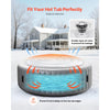 VEVOR Inflatable Hot Tub Cover, 5.4 Ft Round Hot Tub Cover Protector, Insulated Spa Covers for Inflatable Hottub, Weatherproof and Waterproof Energy Saving Lid for Outdoor Use, White