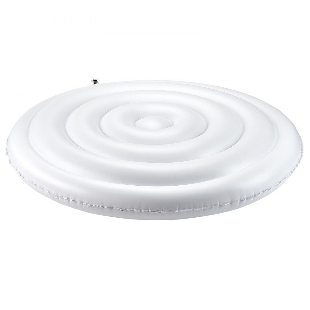 VEVOR Inflatable Hot Tub Cover, 5.4 Ft Round Hot Tub Cover Protector, Insulated Spa Covers for Inflatable Hottub, Weatherproof and Waterproof Energy Saving Lid for Outdoor Use, White