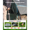 VEVOR Inflatable Tent for Camping 5-8 Person Blow Up Tent with Hand Pump, for Family Outdoor Glamping, Waterproof 420D Oxford, Easy Setup Air House with Skylight, Stove Jack, Mesh Windows & Carry Bag
