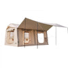 VEVOR Inflatable Tent for Camping 5-8 Person Blow Up Tent with Pump Beige, for Family Outdoor Glamping, Waterproof 420D Oxford, Easy Setup Air House with Skylight, Canopy, Stove Jack & Mesh Windows