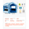 VEVOR Inflatable Paint Booth, 9.84 x 8.2 x 8.2 ft, Inflatable Spray Booth with 550W Powerful Blower and Air Filter System, Triangular Roof, for Painting Bicycle, Motorcycle, Automotive Sheet Metal