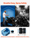 VEVOR Inflatable Paint Booth, 9.84 x 8.2 x 8.2 ft, Inflatable Spray Booth with 550W Powerful Blower and Air Filter System, Triangular Roof, for Painting Bicycle, Motorcycle, Automotive Sheet Metal
