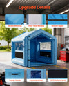 VEVOR Inflatable Paint Booth, 9.84 x 8.2 x 8.2 ft, Inflatable Spray Booth with 550W Powerful Blower and Air Filter System, Triangular Roof, for Painting Bicycle, Motorcycle, Automotive Sheet Metal