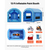 VEVOR Inflatable Paint Booth, 13 x 10 x 9 ft, Portable Spray Booth with 750W Powerful Blower and Large Filter Cotton, Arched Roof Blow Up Painting Tent for Bike, Motorcycle, and Furniture, Blue