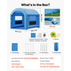 VEVOR Inflatable Paint Booth, 13 x 10 x 9 ft, Portable Spray Booth with 750W Powerful Blower and Large Filter Cotton, Arched Roof Blow Up Painting Tent for Bike, Motorcycle, and Furniture, Blue