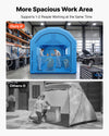 VEVOR Inflatable Paint Booth, 13 x 10 x 9 ft, Portable Spray Booth with 750W Powerful Blower and Large Filter Cotton, Arched Roof Blow Up Painting Tent for Bike, Motorcycle, and Furniture, Blue