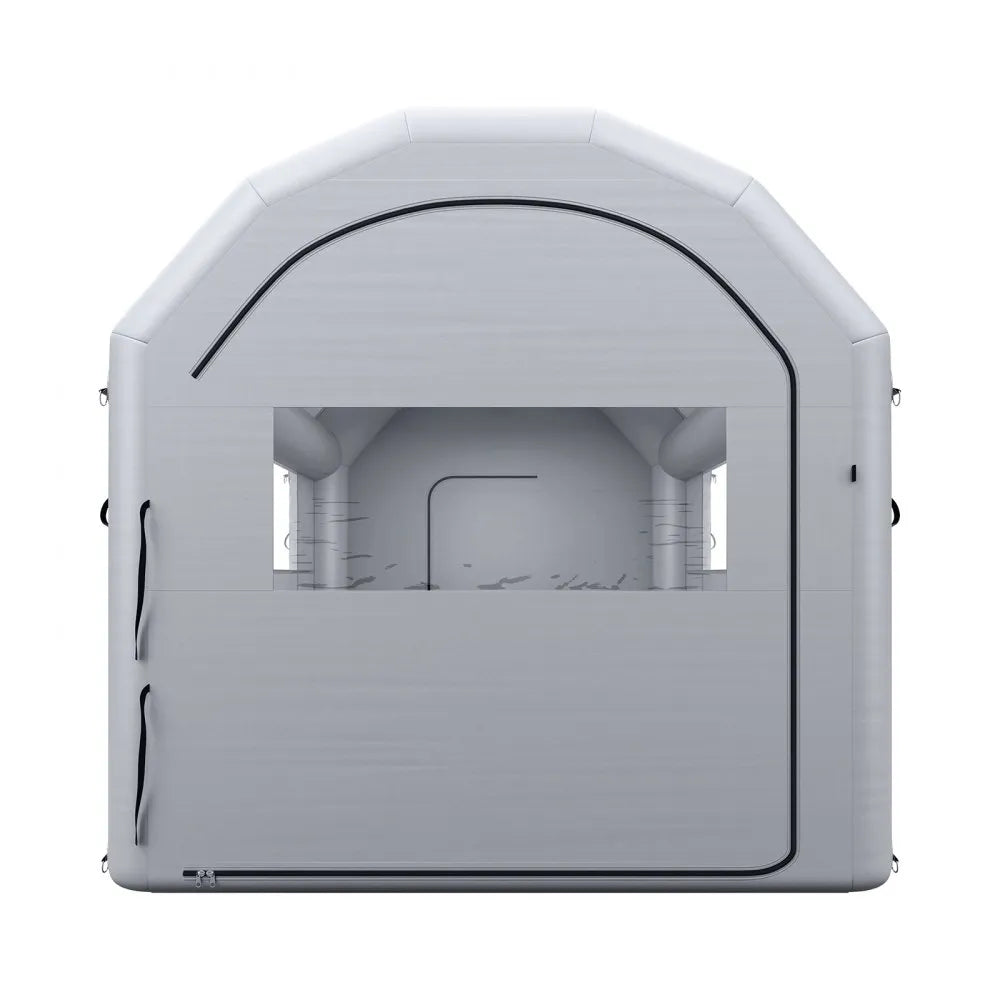 VEVOR Inflatable Paint Booth, 13 x 10 x 9 ft, Portable Spray Booth with 750W Powerful Blower and Large Filter Cotton, Arched Roof Blow Up Painting Tent for Bike, Motorcycle, and Furniture, Gray